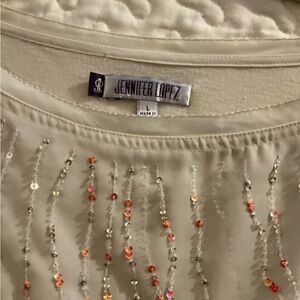 Beaded sequined dress top